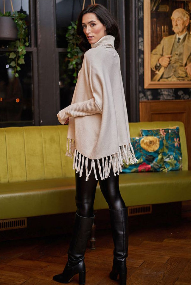 Fringe Turtle Neck Sweater