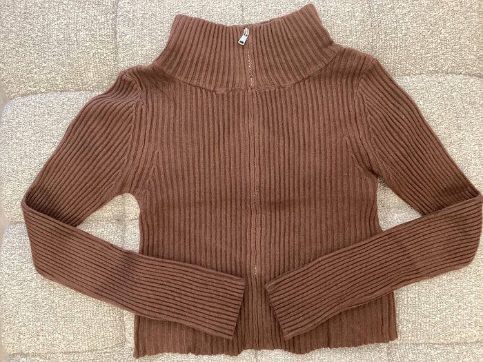 Matt Zip Up Cardigan