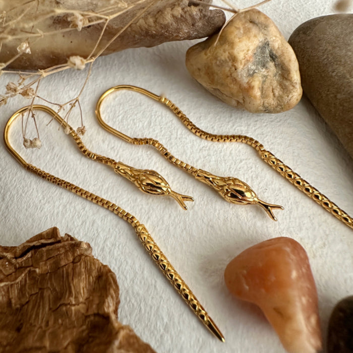 Cenchoa - Snake Threader Earrings