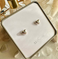 Puff Love Puffed Heart Stud Earrings