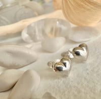 Puff Love Puffed Heart Stud Earrings