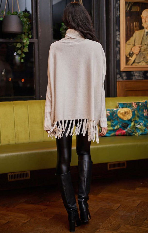 Fringe Turtle Neck Sweater