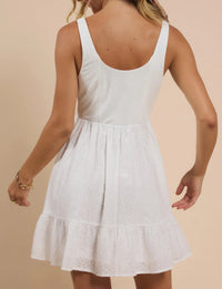 Sundream Jersey Eyelet Mix Corset Dress