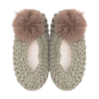 Popcorn Pom Ballerina Slipper- Olive