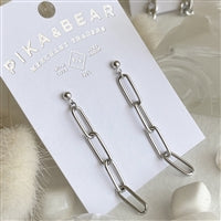 Montmartre- Paperclip Chain Stud Earrings