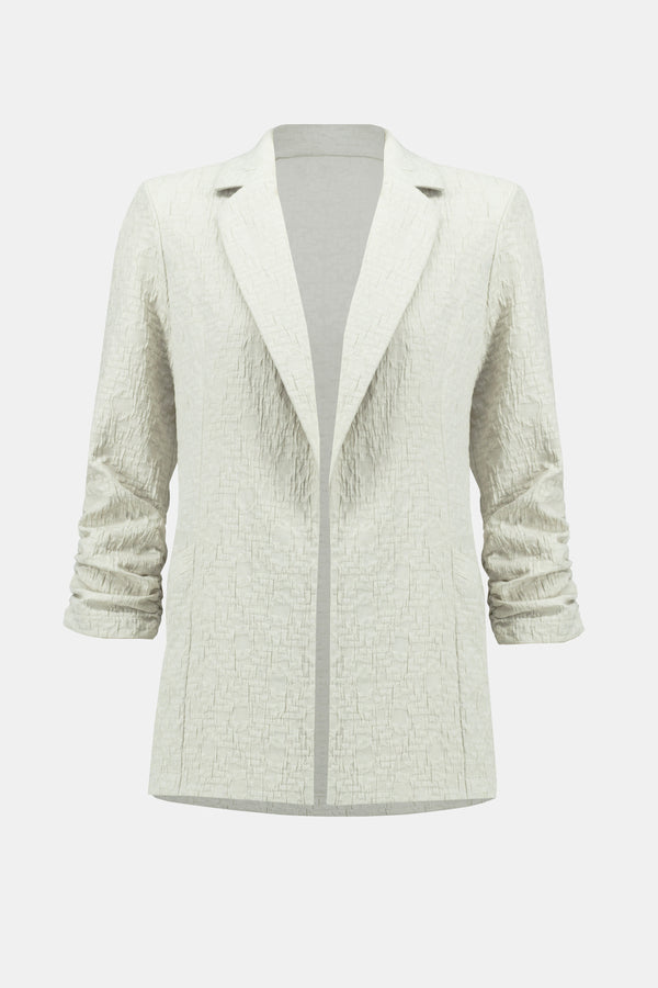 Textured Open Front Blazer Style