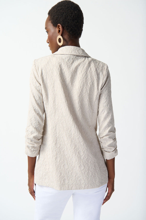 Textured Open Front Blazer Style