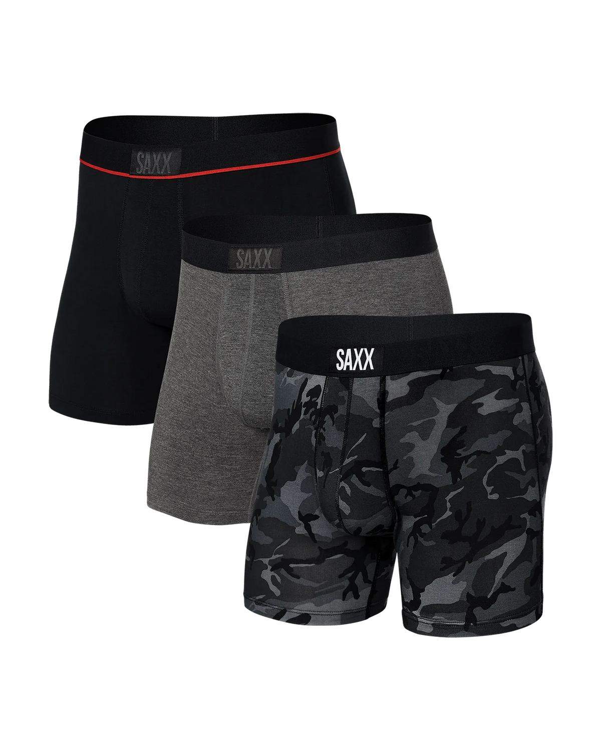 Vibe Super Soft Boxer Brief 3 Pack - Wood Camo/Graphite/Black