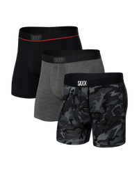 Vibe Super Soft Boxer Brief 3 Pack - Wood Camo/Graphite/Black