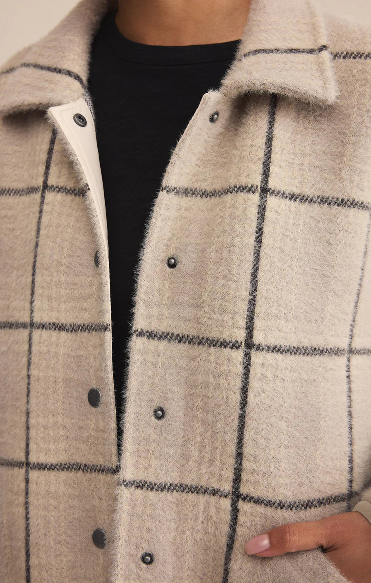 Bronx Plaid Sweater Knit Jacket
