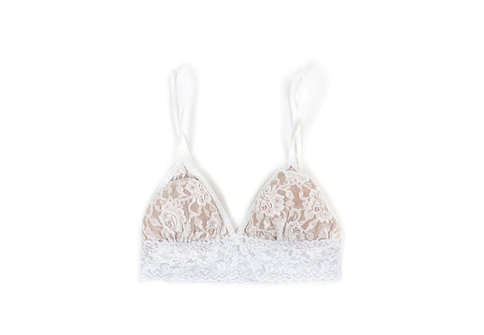 Padded Triangle Bralette- White