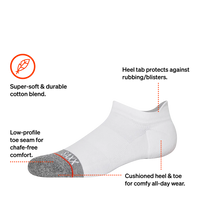 3-Pack Low Show- Large White