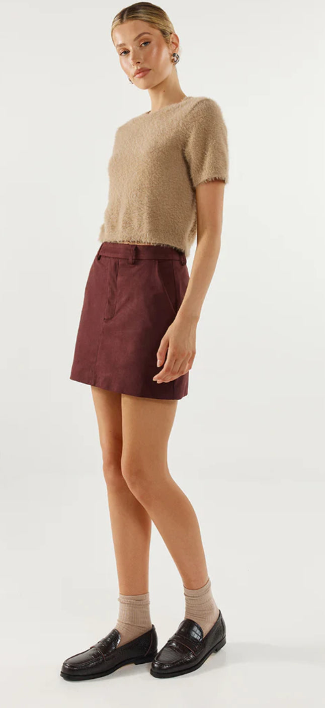 Collins Mini Skirt - Plum