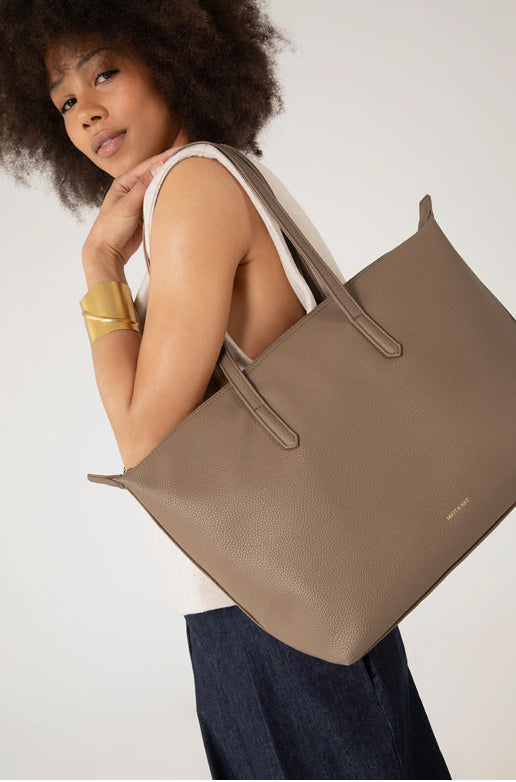 Abbi Grain Tote Bag - Toffee