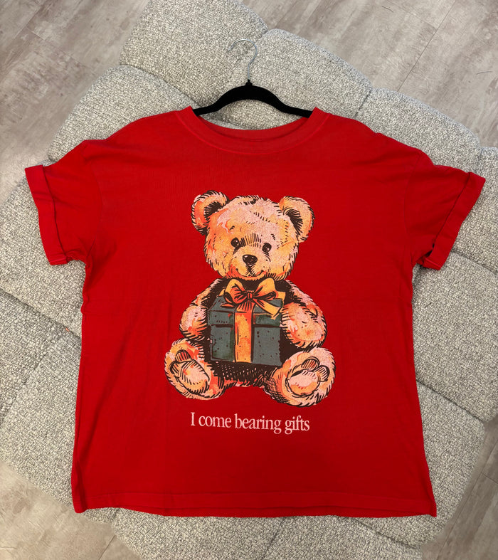 Bearing Gifts Boyfriend Tee - Red