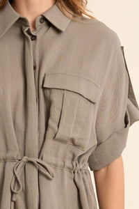 MOLLY BRACKEN Ladies Woven Shirt - Light Khaki