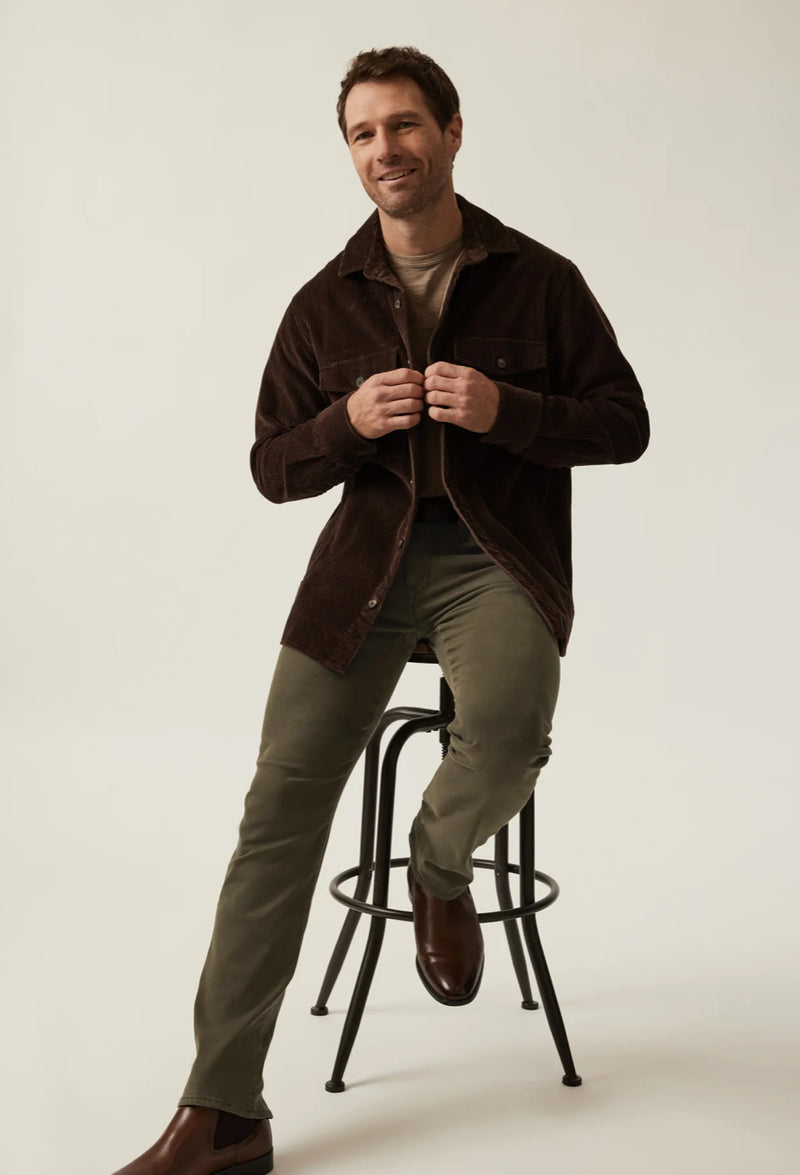 Corduroy Overshirt in Chocolate Brown