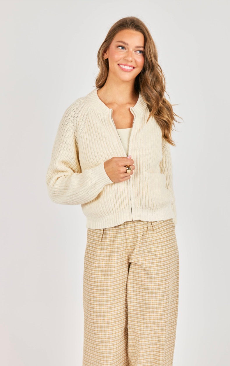 SADIE & SAGE Weston Zip Up Sweater