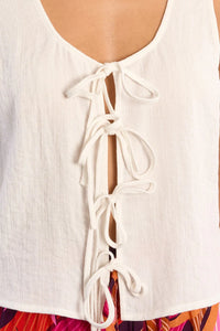 MOLLY BRACKEN Young Ladies Woven Tie Top