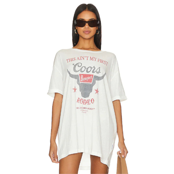 Ain'T My First Coors Rodeo Oversized Tee