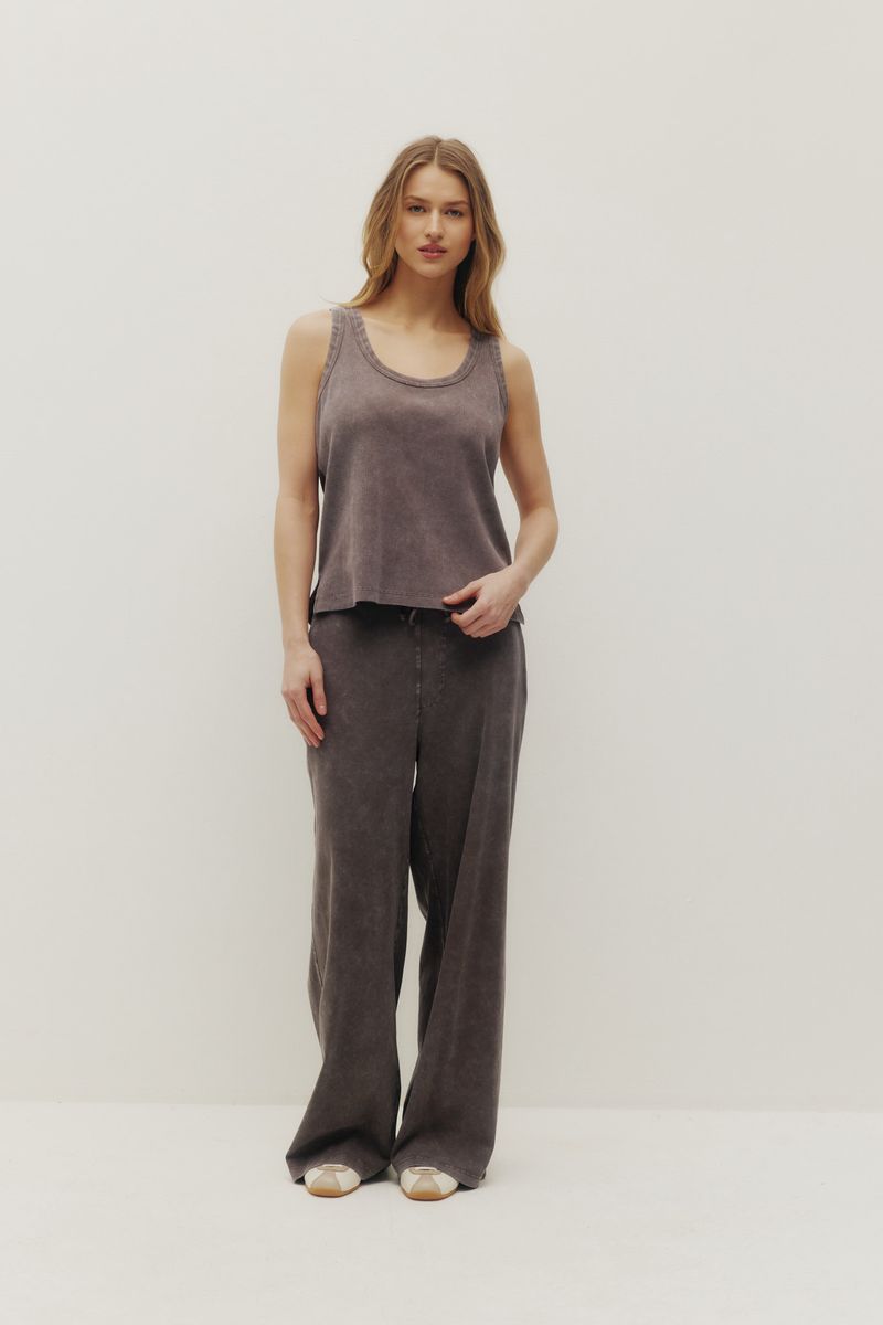 KUWALLA - Paris Relax Lounge Pant - Washed Charcoal