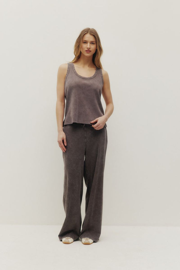 KUWALLA - Paris Relax Lounge Pant - Washed Charcoal