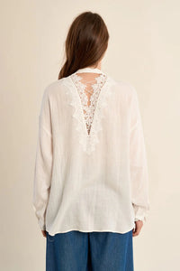 MOLLY BRACKEN Ladies Woven Shirt - White