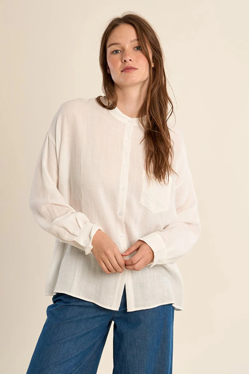 MOLLY BRACKEN Ladies Woven Shirt - White