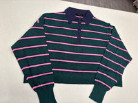 DELUC - Elbrus Stripped Polo Sweater - Stripped Green