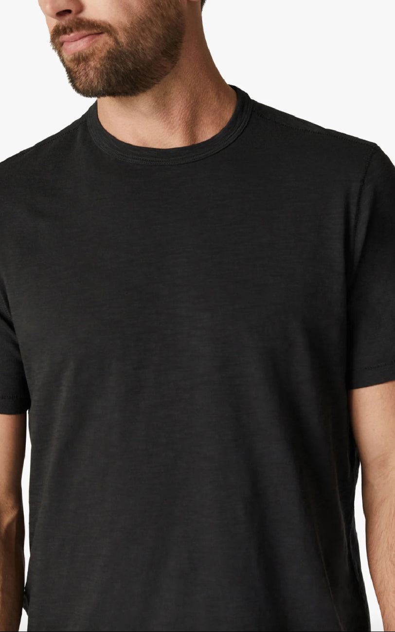 34 HERITAGE Slub Crew Neck T-Shirt - Black