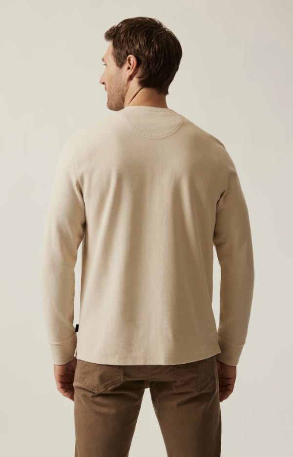 34 HERITAGE - Long Sleeve Henley - Oatmeal