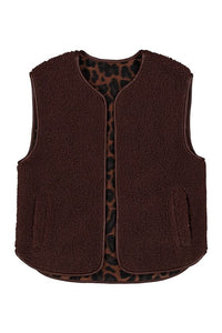GARCIA Brown/Leopard Reversible Vest