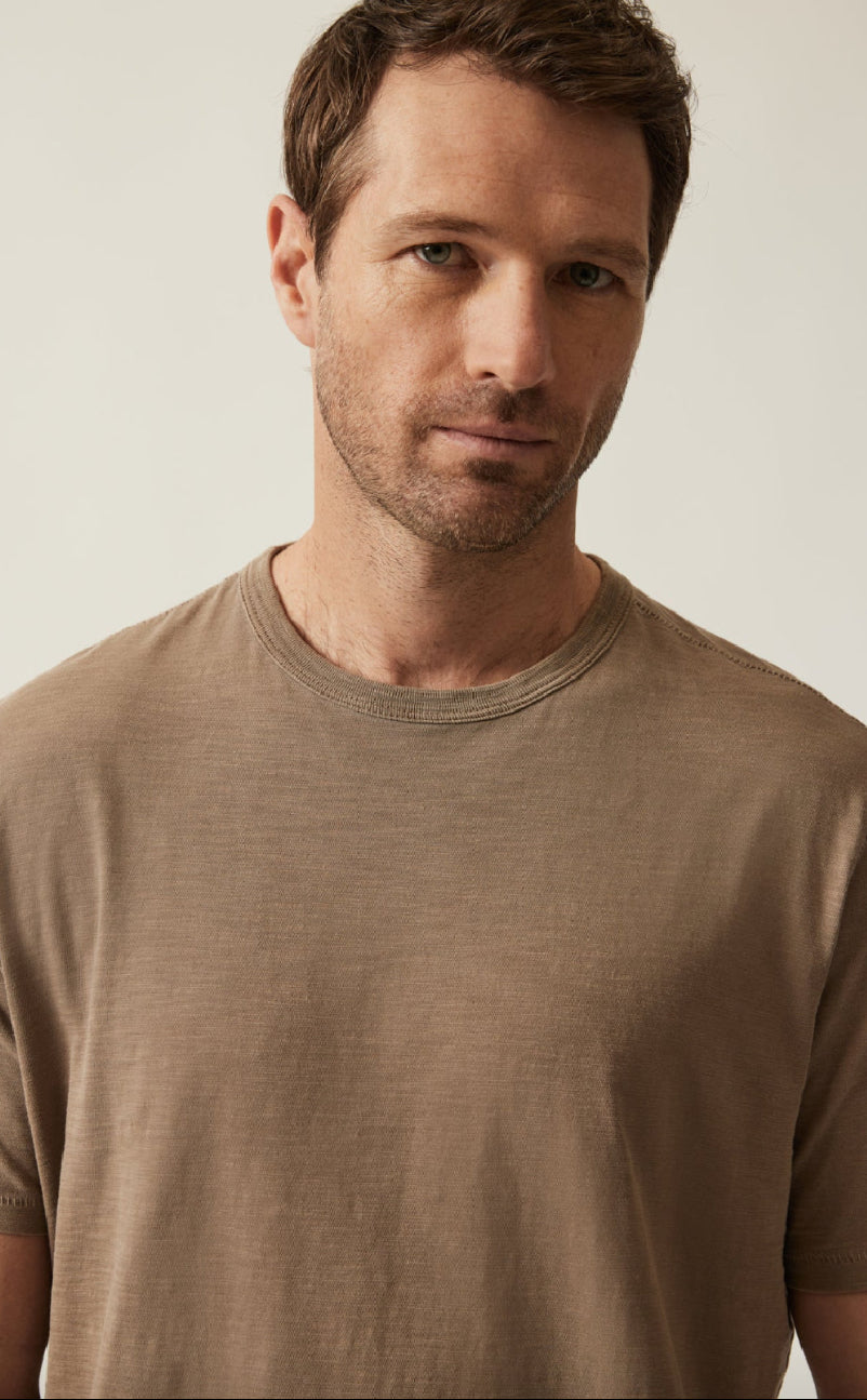 34 HERITAGE Slub Crew Neck T-Shirt - Shitake
