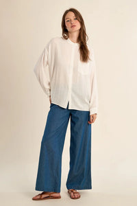 MOLLY BRACKEN Ladies Woven Shirt - White
