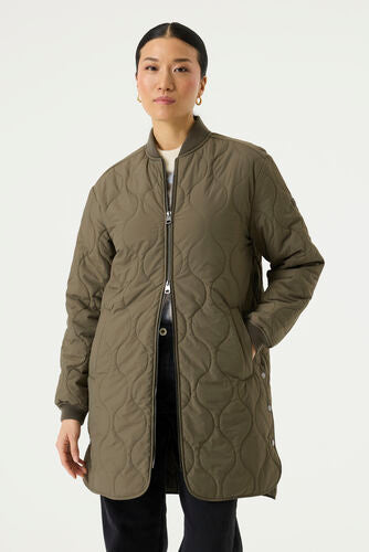 GARCIA Olive Green Long Bomber Jacket