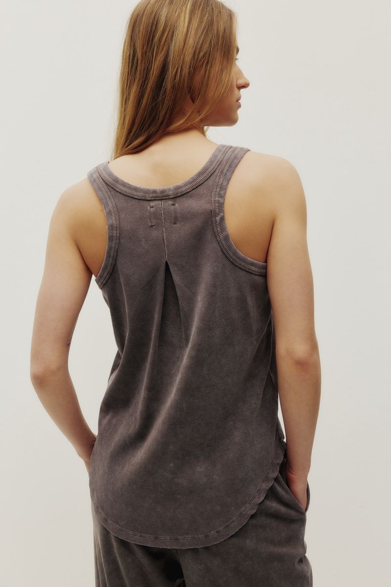 KUWALLA - Lia Relax Tank - Washed Charcoal