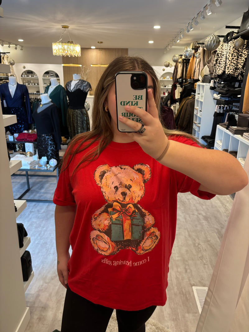 Bearing Gifts Boyfriend Tee - Red