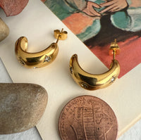 PIKA & BEAR Lascaux - Rhinestone Stars Hoop Earrings