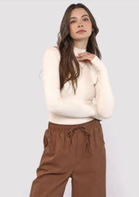 Ronan Mock Neck Top With Thumbhole