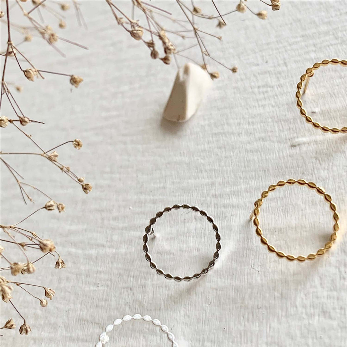 PIKA & BEAR Chord - Modernist Hoop Stud Earrings