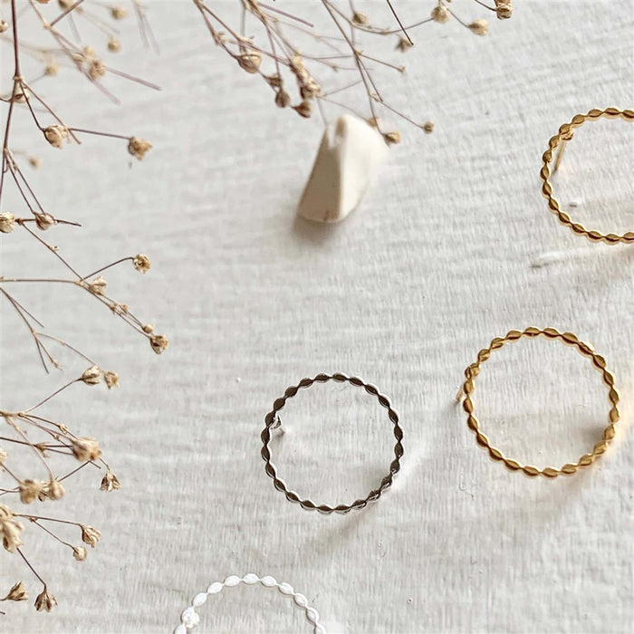 PIKA & BEAR Chord - Modernist Hoop Stud Earrings