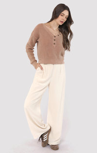 Brixton Button Washed Sweater