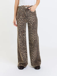 DAZE Far Out High Waisted Wide Leg - Cool Cat