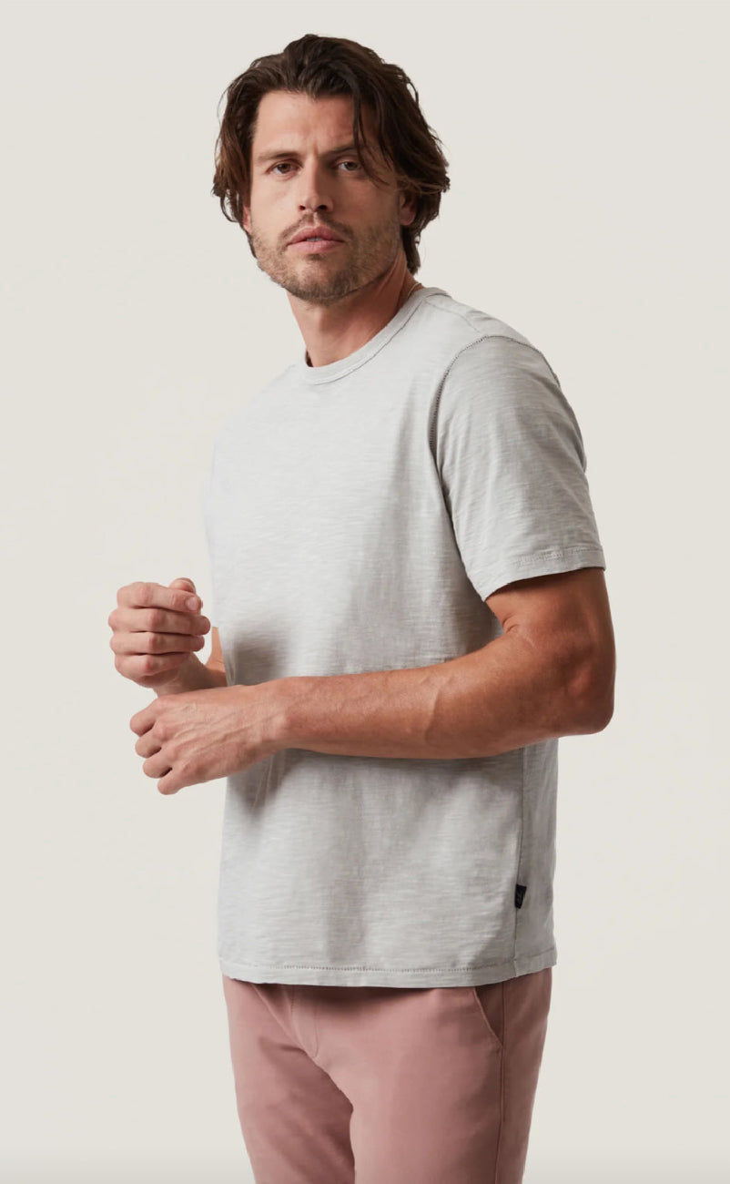 34 HERITAGE Slub Crew Neck T-Shirt - Chalk