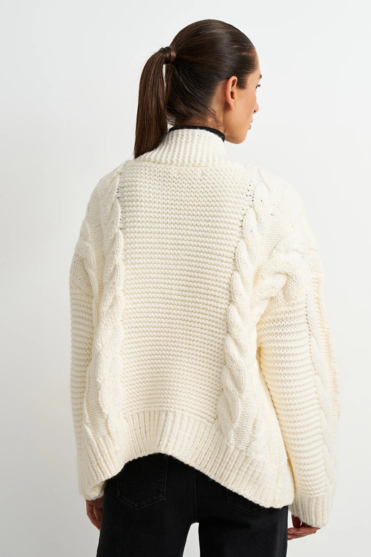 ASTRID - Morgan Cable Cardigan - Cream