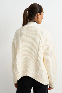 ASTRID - Morgan Cable Cardigan - Cream