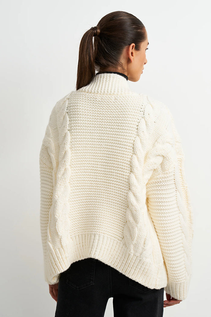 ASTRID - Morgan Cable Cardigan - Cream