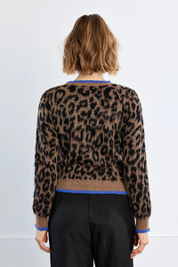MOLLY BRACKEN Leopard Knit Sweater