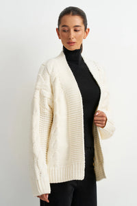 ASTRID - Morgan Cable Cardigan - Cream