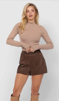 Ronan Mock Neck Top With Thumbhole